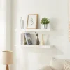 [En.Casa] Lot de 2 étagères murales Stranda 80 x 20 x 4 cm blanc en.casa* Etagère Murale
