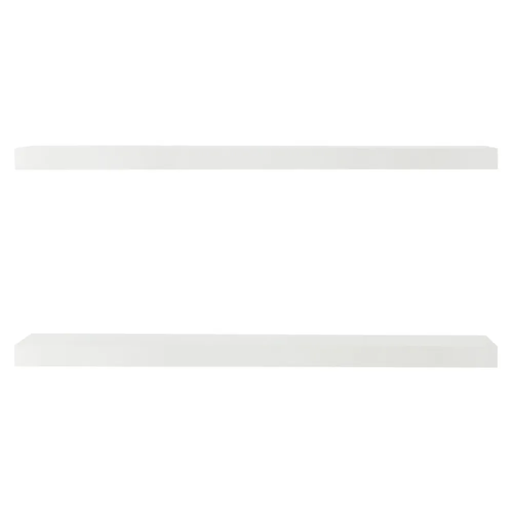 [En.Casa] Lot de 2 étagères murales Stranda 80 x 20 x 4 cm blanc en.casa* Etagère Murale