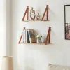 [En.Casa] Lot de 2 étagères murales Utsira de tailles différentes marron effet chêne en.casa* Etagère Murale