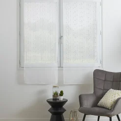 Atmosphera Créateur D'Intérieur Lot de 2 voilages Anissa - blanc 60x160 cm - Atmosphera* Voilage
