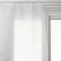 Sale Atmosphera Créateur D'Intérieur Lot de 2 voilages Feuille - motifs dévorés blanc 60x120 cm - Atmosphera