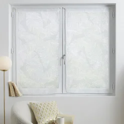 Sale Atmosphera Créateur D'Intérieur Lot de 2 voilages Feuille - motifs dévorés blanc 60x120 cm - Atmosphera