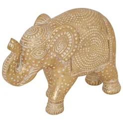 Atmosphera Créateur D'Intérieur Éléphant résine Gajah H.11,5cm doré - Atmosphera* Statue Décorative
