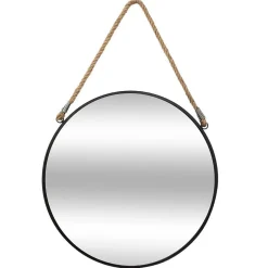 Atmosphera Créateur D'Intérieur Miroir à suspendre Corde noir D55 cm - Atmosphera* Miroir|Miroir