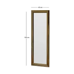 Hot Dmora Miroir Adrastea, Verre miroité, Objet d'ameublement mural, Décoration avec miroir, 40x3h105 cm, Or