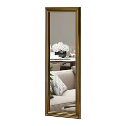 Hot Dmora Miroir Adrastea, Verre miroité, Objet d'ameublement mural, Décoration avec miroir, 40x3h105 cm, Or
