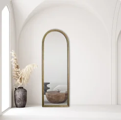 EDME Lacroix Miroir arc style arrondi effet doré Windows L.60 x H.170 x ep.5 cm* Miroir|Miroir