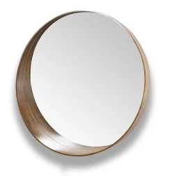 Ariane Miroir asymétrique en bois finition noyer l.60 x L.60 cm* Miroir|Miroir