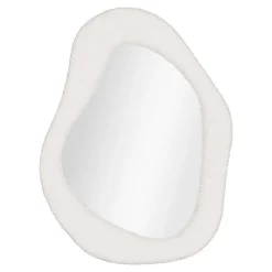 Online Seven Design Miroir avec Cadre Bosa, Blanc, Verre, 46,5x61x3,5 cm,