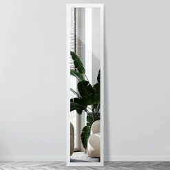 Wallfluent Miroir avec Cadre 36x156 cm Cadre Blanc de Style Moderne Sur Toute La Longueur* Miroir|Miroir