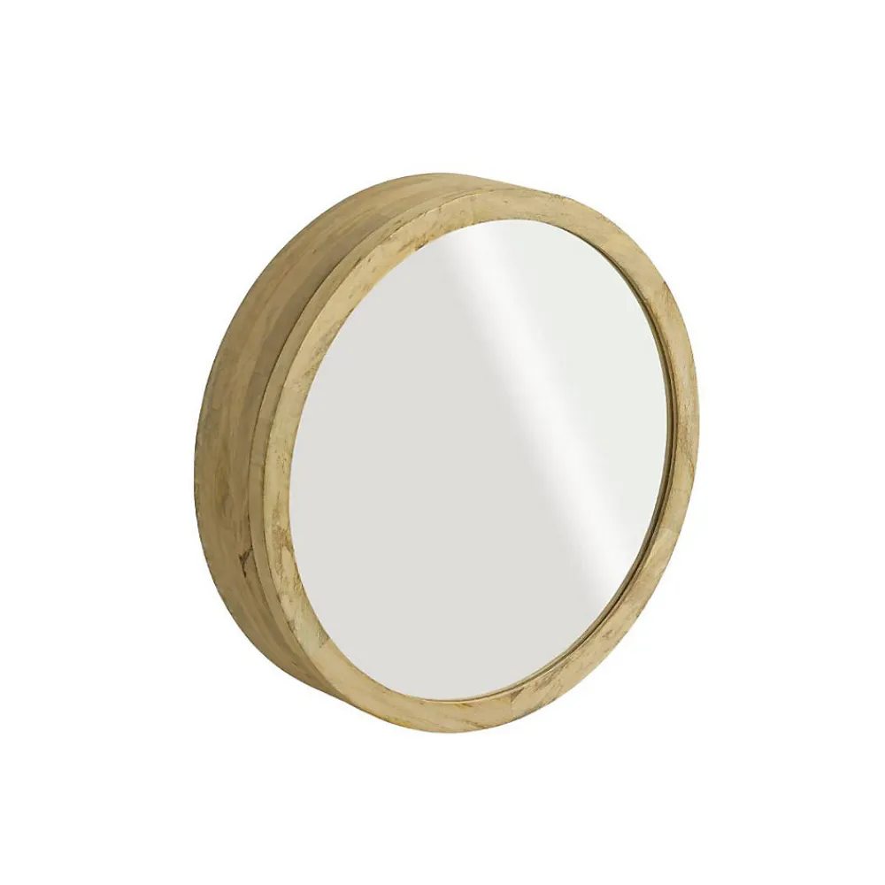 Clearance Made In Meubles Miroir avec étagères en bois de manguier clair Juliet