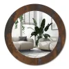 Wallfluent Miroir Cercle Ovale Motif XXL fi100 cm Métallique Rustique Salle de Bain Scandinave* Miroir|Miroir