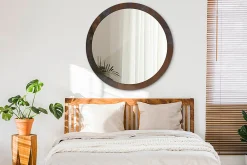 Wallfluent Miroir Cercle Ovale Motif XXL fi100 cm Métallique Rustique Salle de Bain Scandinave* Miroir|Miroir