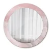 Online Tulup Miroir Circulaire avec Cadre Imprimé Décoratif 70 cm - 56 cm Pierre Rose