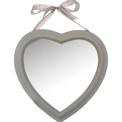 Online Atmosphera Créateur D'Intérieur Miroir Coeur - bois et ruban - 40x40 cm - Taupe- Atmosphera