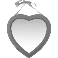 Online Atmosphera Créateur D'Intérieur Miroir Coeur - bois et ruban - 40x40 cm - Taupe- Atmosphera