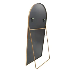 Fortuna lai Miroir complet arqué, 180 x 80 cm, pleine longueur, monté au mur, miroir de sol, pour le salon, Doré* Miroir|Miroir