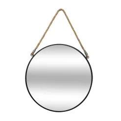 Online Atmosphera Créateur D'Intérieur Miroir Corde noir - métal D38 cm - Atmosphera