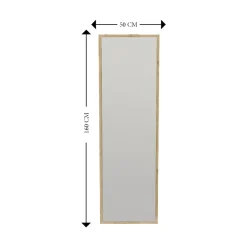 Dmora Miroir Dcarrier, Verre miroité, Objet d'ameublement mural, Décoration avec miroir, 50x2h160 cm, Chêne* Miroir|Miroir