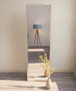 Dmora Miroir Dcarrier, Verre miroité, Objet d'ameublement mural, Décoration avec miroir, 50x2h160 cm, Chêne* Miroir|Miroir