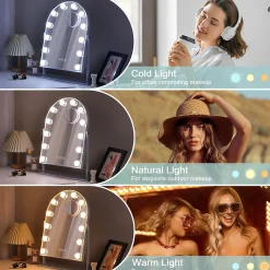 Online Vanitii Miroir de maquillage hollywood coiffeuse avec lumière Arche 30x41cm