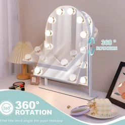 Online Vanitii Miroir de maquillage hollywood coiffeuse avec lumière Arche 30x41cm