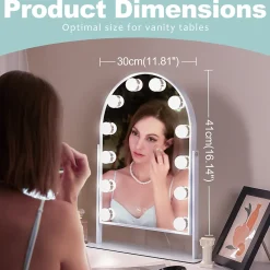 Online Vanitii Miroir de maquillage hollywood coiffeuse avec lumière Arche 30x41cm