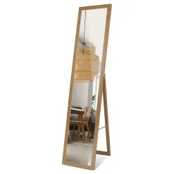 Tulup Miroir Debout 156x36 cm avec un cadre MDF effet bois pour le dressing