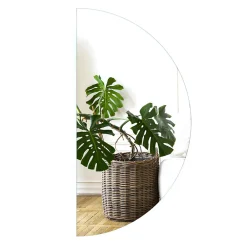 Tulup Miroir demi-rond LED 25x50 cm éclairage froid mural design* Miroir|Miroir