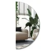 New Wallfluent Miroir Demi-Rond Minimaliste 1/2 - 70 cm Miroir Moderne Pour Salle De Bain
