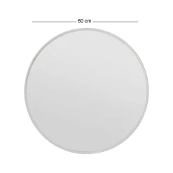 Online Dmora Miroir Dlucchin, Verre miroité, Objet d'ameublement mural, Décoration avec miroir, 60x2h60 cm, Blanc
