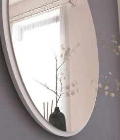 Online Dmora Miroir Dlucchin, Verre miroité, Objet d'ameublement mural, Décoration avec miroir, 60x2h60 cm, Blanc