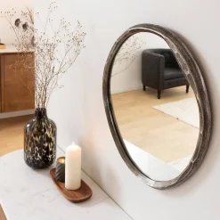 Made In Meubles Miroir en aluminium petit modèle Beryl* Miroir|Miroir
