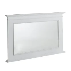 Made In Meubles Miroir en bois de pin blanc Manel