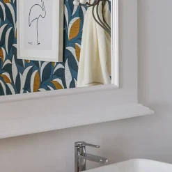 Made In Meubles Miroir en bois de pin blanc Manel