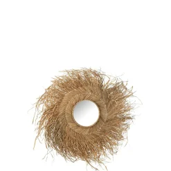 Online J-Line Miroir en jonc naturel diamètre 90cm