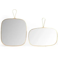 Best Amadeus Miroir en verre et métal doré James 30x30 cm