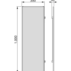 Emuca Miroir extractible pour l'intérieur de l'armoire Noir texturé* Miroir|Miroir