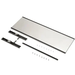 Emuca Miroir extractible pour l'intérieur de l'armoire Noir texturé* Miroir|Miroir