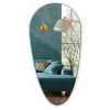 Tulup Miroir Goutte Asymétrique 45 x 90 cm Prêt à Poser Forme Organique pour Salle de Bain ou Entrée* Miroir|Miroir