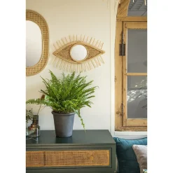 Deko & Co Miroir ŒIL en rotin 49x35 'Deko&co'* Miroir|Miroir