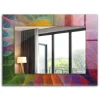 Tulup Miroir Imprimé 80x60 cm Spirale Abstraite Colorée Glace Murale Moderne Pour Salle De Bain