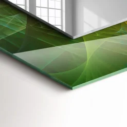 Tulup Miroir Imprimé 80x60 cm Spirale Abstraite Colorée Glace Murale Moderne Pour Salle De Bain