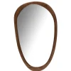 Discount J-Line Miroir irrégulier en bois de manguier marron 51x3.5x83 cm
