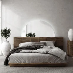 Hot Tulup Miroir LED semi-rond 50x100 cm lumière froide moderne