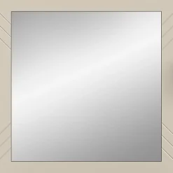 Outlet Meublorama Miroir LUNA Beige mat Carré 80x80 cm Meuble suspendu