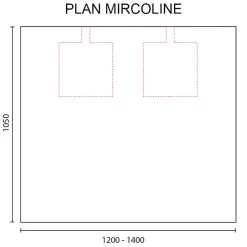 Cuisibane Miroir MIRCOLINE - 140x105cm - Sans applique* Miroir|Miroir