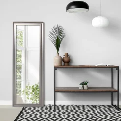 New Dada Art Miroir modern l.40 x H.140 cm gris argent