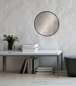 Ornami Miroir métal noir Angus Norasia ⌀60cm* Miroir|Miroir