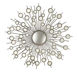 Fancy Flames Miroir multifacette métal doré 114cm* Miroir|Miroir